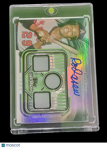 2023 Topps Sterling Rod Carew #SSA-RCA /10 Triple Relic Memorabilia