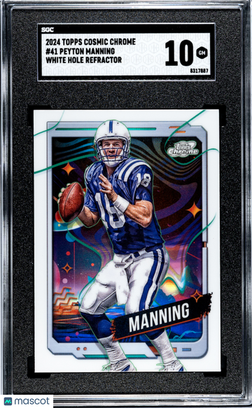 2024 Topps Cosmic Chrome Peyton Manning #41 White Hole Refractor SGC 10