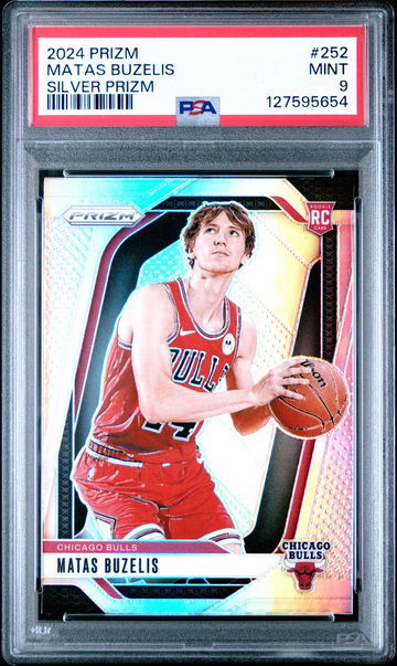2024 Panini Prizm Silver Prizm Matas Buzelis #252 PSA 9