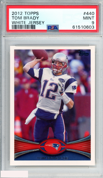 2012 TOPPS TOM BRADY #440 WHITE JERSEY NEW ENGLAND PATRIOTS PSA 9 MINT