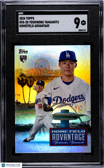 Yoshinobu Yamamoto 2024 Topps #HFA-20 Short Print Rookie SGC 9
