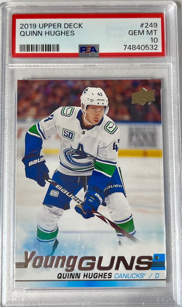 2019 Quinn Hughes young gun rookie psa 10