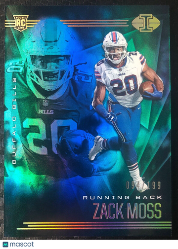 2020 Panini Illusions ZACK MOSS Rookie Light Blue SP /199 Buffalo Bills Colts