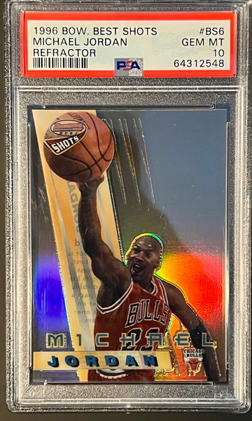 1996 Bowmans Best Shots Michael Jordan Refractor #BS6 PSA 10