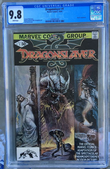 Dragonslayer #1 (1981) CGC 9.8 -- White pages; Movie adaptation; Denny O'Neil