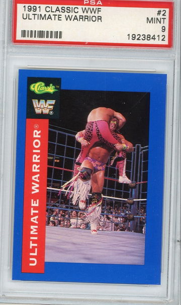 1991 Classic WWF Ultimate Warrior PSA 9 Mint