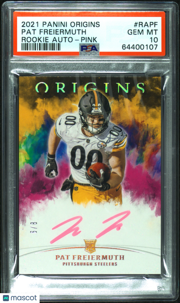 2021 Origins Rookie Autographs Pat Freiermuth #RAPF PINK PSA 10