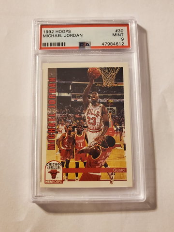 Michael Jordan 1992 Hoops #30 PSA 9
