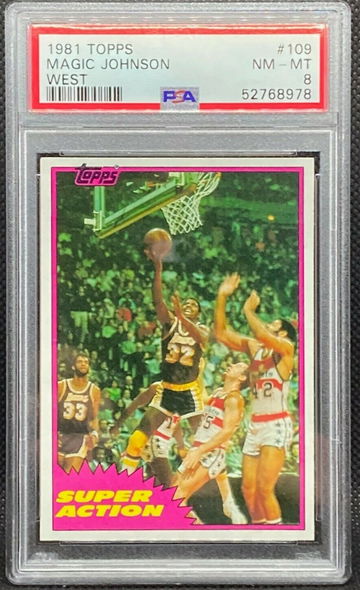 1981 Topps Magic Johnson #21 PSA 8