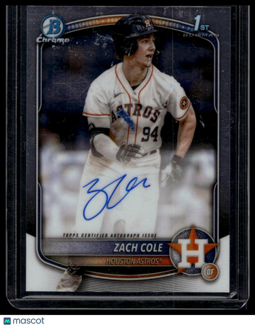 2025 Bowman Chrome Zach Cole #CPA-ZC Prospect Autographs AU