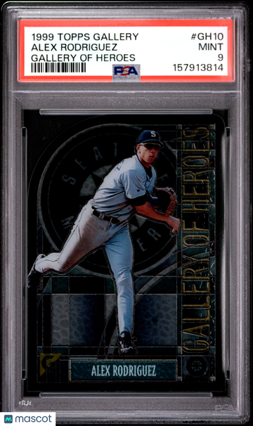 1999 Topps Gallery Gallery Of Heroes Alex Rodriguez #GH10 PSA 9