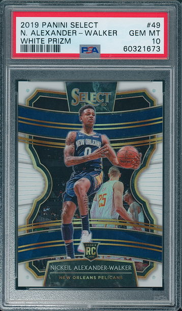 2019 Select Nikeil Alexander-Walker #49 White Prizm /149 PSA 10