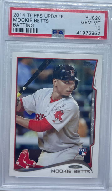 2014 Topps Update Mookie Betts Rookie RC #US26 PSA 10