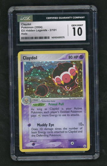 2004 Pokémon EX Hidden Legends Claydol #2 Holo CGC 10