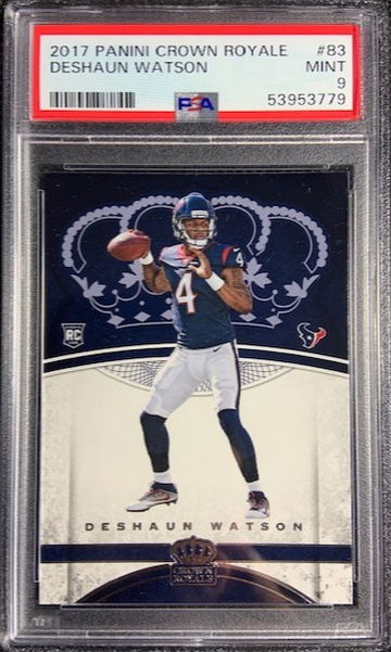 2017 Panini Crown Royale Deshaun Watson #83 RC Rookie PSA 9 Mint Houston Texans