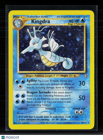 2000 Neo Genesis Kingdra Holo Rare #8/111