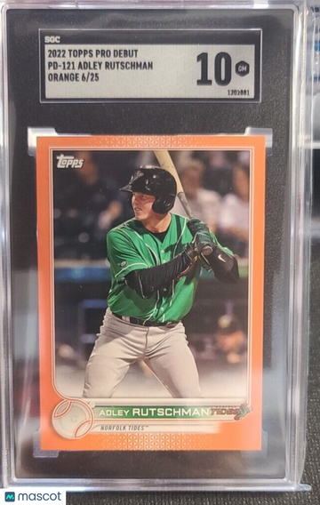 2022 Topps Pro Debut Adley Rutschman #PD-121 Orange Rookie SGC 10