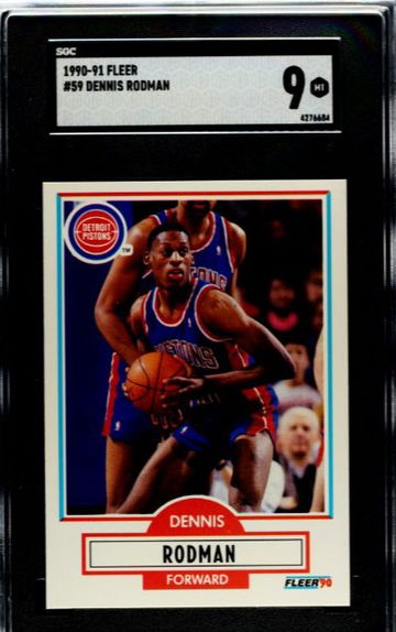 1990 Fleer Dennis Rodman #59  SGC 9