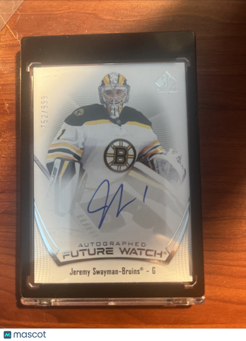 2021-22 Upper Deck SP Authentic Jeremy Swayman #103 Short Print