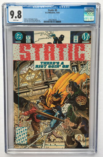 STATIC #5 MILESTONE  "RIOT GOIN' ON" CGC 9.8 FREE S/H.