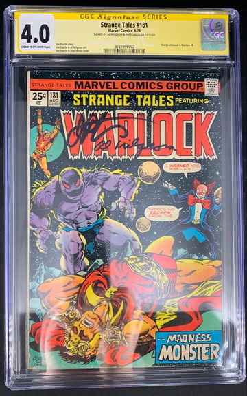 Strange Tales #181 CGC 4.0 - signed by Jim Starlin & Al Milgrom