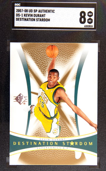 2007 SP Authentic  Kevin Durant Destination Stardom SGC 8 2