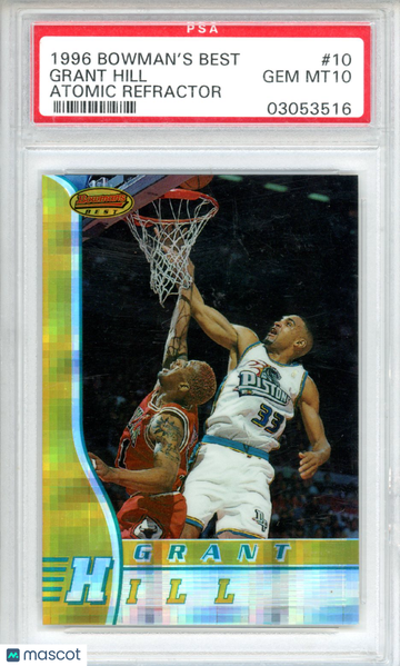 1996 Bowman's Best Grant Hill #10 Refractor PSA 10