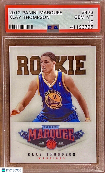 PSA 10 RC Klay Thompson 2012 Marquee Rookie Clear Acetate Jersey Number #11 Cert