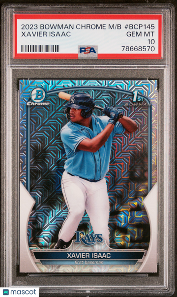 2023 Bowman Mega Box Chrome Xavier Isaac #145 PSA 10