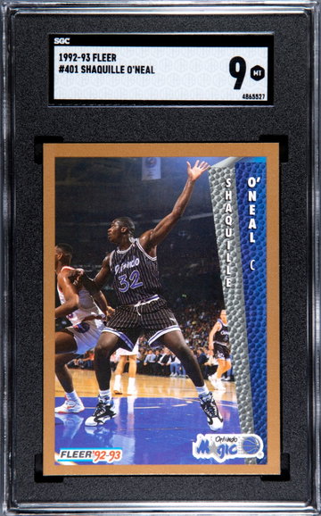 1992-93 Fleer #401 Shaquille O'Neal Rookie SGC 9