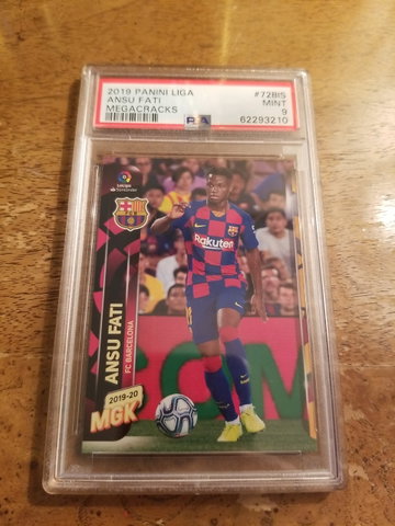2019 Panini La Liga #72bis Ansu Fati Megacracks Rookie PSA 9 (MINT)