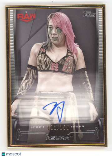 2021 Topps WWE Undisputed Superstar Autograph Asuka #FR-A Gold Frame /150