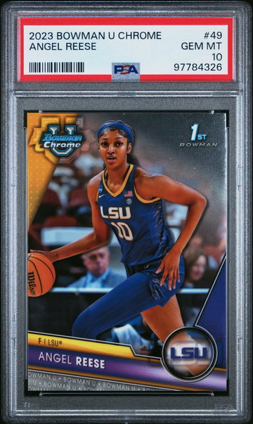 2023 Bowman University Chrome Angel Reese #49 PSA 10