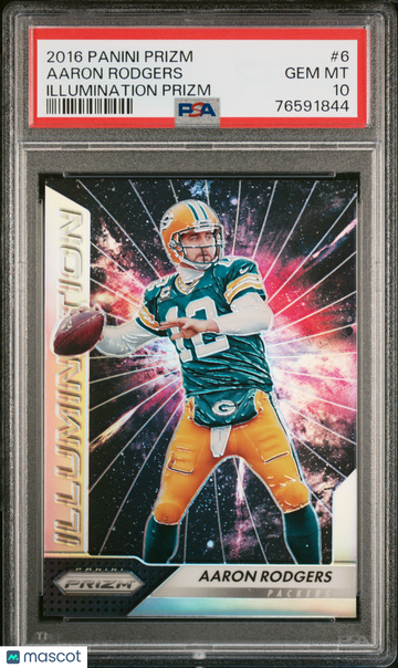 2016 Panini Prizm Illumination Prizm Aaron Rodgers #6 PSA 10