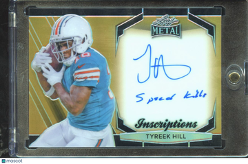 2024 Leaf Metal Inscriptions Tyreek Hill #MHI-TH1 Gold /100 Inscription