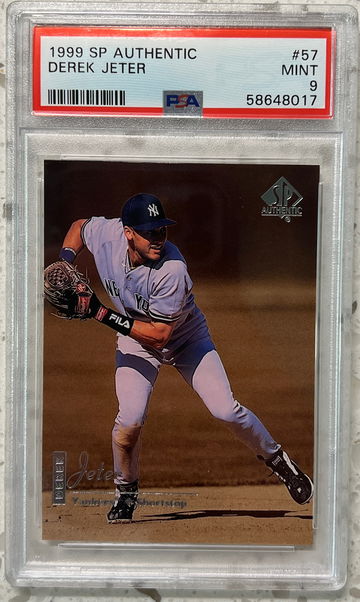 1999 SP authentic Derek jeter #57 psa 9 mint Yankees hof