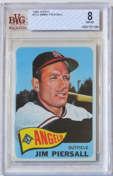 1965 Topps #172 Jim Piersall BVG 8 NM-MT