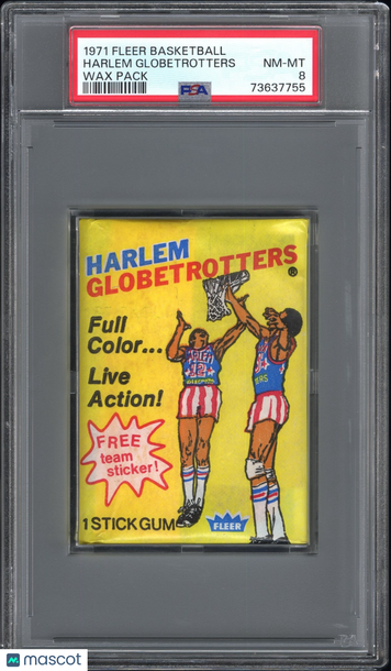 1971 Fleer Basketball Harlem Globetrotters Wax Pack PSA 8