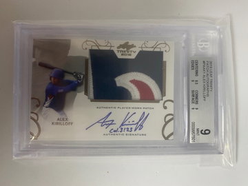 2016 Leaf Trinity Alex Kirilloff Jumbo Patch Autographs BGS 9/10