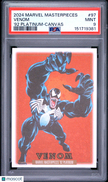 2024 Upper Deck Marvel Masterpieces '92 Platinum Venom #97 PSA 9