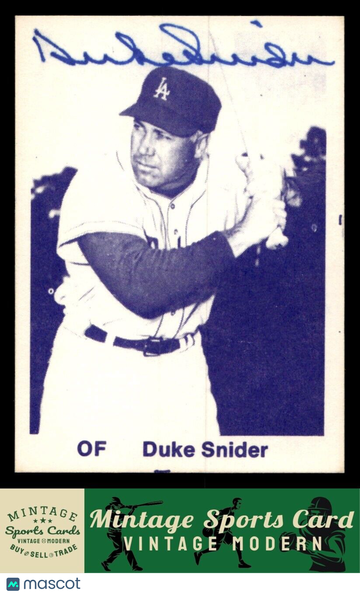 1975 TCMA All Time Brooklyn / Los Angeles Dodgers Duke Snider