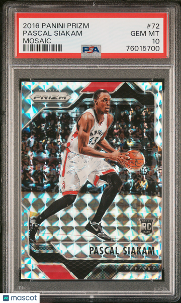 Pascal Siakam 2016 Panini Prizm Mosaic #72 Pacers Raptors RC Rookie - PSA 10