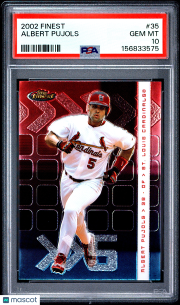 2002 Finest Albert Pujols #35 PSA 10