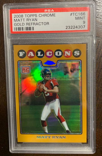 2008 Topps Chrome Matt Ryan Gold Refractor PSA 9