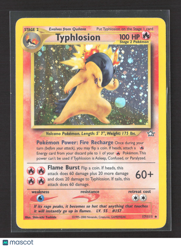 2000 Neo Genesis Typhlosion Holo Rare #17/111
