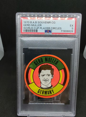 1970 B.A.B. Souvenir Co. World Cup Player Circles Gerd Muller PSA 5