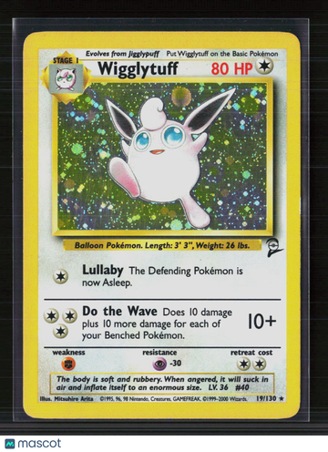 2000 Base Set 2 Wigglytuff Holo Rare #19/130