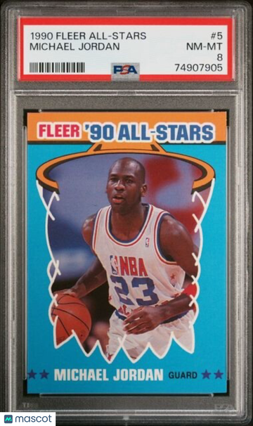 1990 Fleer Michael Jordan #5 Base Set PSA 8