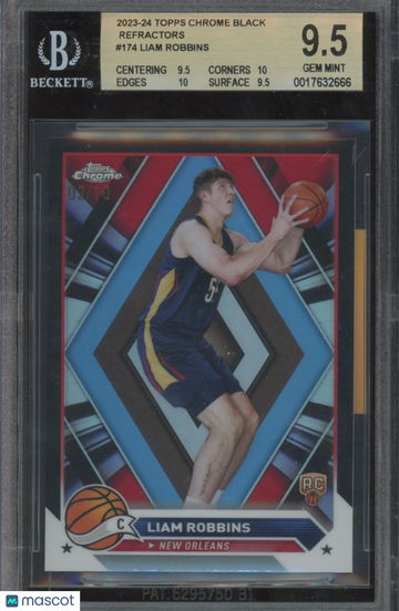 2023 Topps Chrome Liam Robbins #174 Black Refractors /10 BGS 9.5