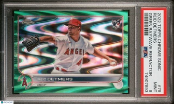 2022 Topps Chrome Reid Detmers #79 Wave / PSA 9